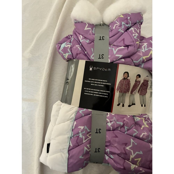 SPYDER NEW! 2 PC SNOWSUIT JACKET WITH MATCHING BIB PANT SIZE 3T, - Picture 4 of 6